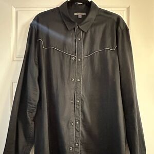John Varvatos Black western Shirt